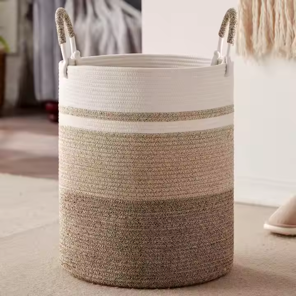 Cesto de Almacenamiento con Cuerda Beige